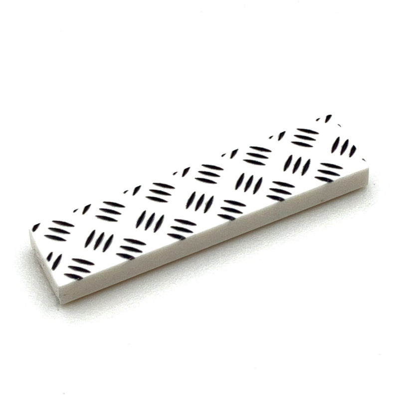 Tile Traanplaat 1x4 Type 1 Black on White