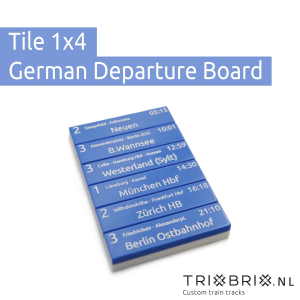 German Departure Board Tiles - Tile 1x4