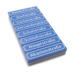 German Street Signs - Tile 1x4