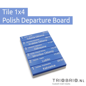 Polish Departure Board Tiles - Tile 1x4