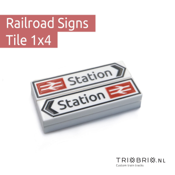 Railroad Signs - Tile 1x4