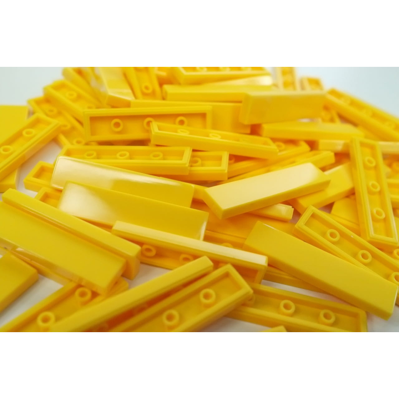 Tile 1x4 Yellow Pack 100 stuks