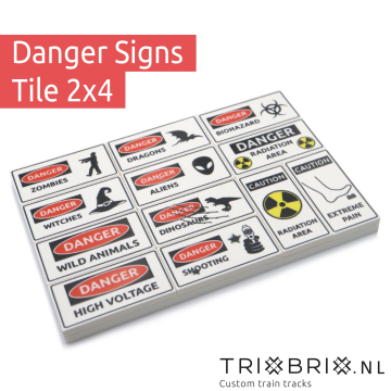 Warning Sign - Tile 2x4