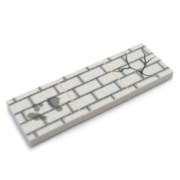 White Brick Wall - Tile 2x2