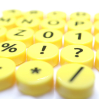 Tile - Letter - 1x1 Round - Black on Yellow