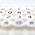 Tile - Letter - 1x1 Round - Black on White