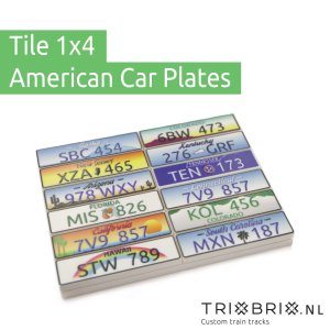 Amerikaanse Kentekenplaten - Tile 1x4