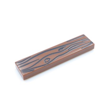 Tile Biels 1x4 Wood Grain Type 1 Reddish Brown 