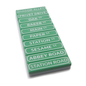 British Street Signs - Tile 1x4