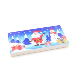 Tile Kerst Kerstman 2x4 White Type 2 Tile Kerst Kerstman 2x4 White Type 2