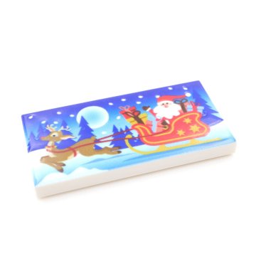 Tile Kerst Kerstman 2x4 White Type 1