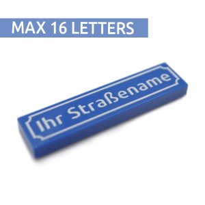 Custom German Street Signs - Custom Tile 1x4