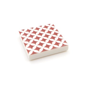 Tile Portugees 2x2 Type 12 small Red on White