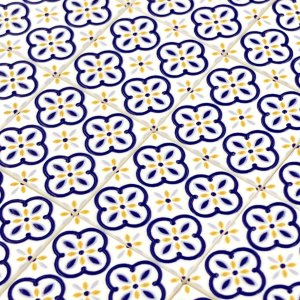 Tile Portugees 2x2 Type 3 Small Orange on White Tile Portugees 2x2 Type 3 Small Orange on White