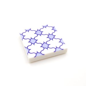 Tile Portugees 2x2 Type 9 small Light Blue on White Tile Portugees 2x2 Type 9 small Light Blue on White