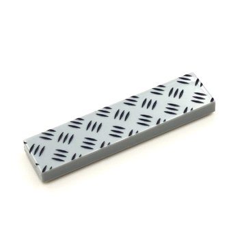 Tile Traanplaat 1x4 Type 1 Black on Light Bluish Grey