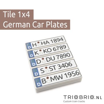 Duitse Kentekenplaten - Tile 1x4