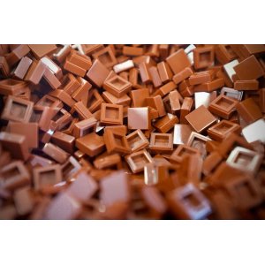 Tile 1x1 Reddish Brown Pack 200 stuks