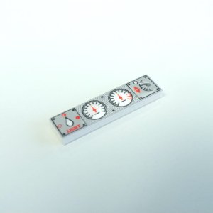 Tile 1x4 White Train Dashboard 2