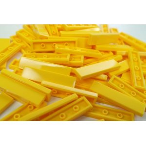 Tile 1x4 Yellow Pack 100 stuks