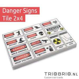 Warning Sign - Tile 2x4