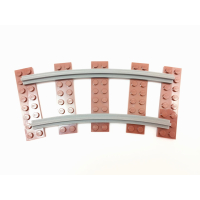 Rails R40 halve cirkel met Adapters