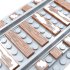 Tile Biels 1x4 Wood Grain Type 2 Reddish Brown met sneeuw type 2