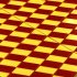 Tile Sign Schrikhek 1x4 Red on Yellow Right Dense