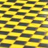 Tile Sign Schrikhek 1x4 Black on Yellow Right Dense