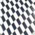 Tile Sign Schrikhek 1x4 Black on White Left Dense