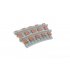 Ballast Plaat voor Smalspoor R24, 4 stuks, Kwart cirkel