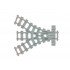 Drieweg wissel R40 (triple switch)
